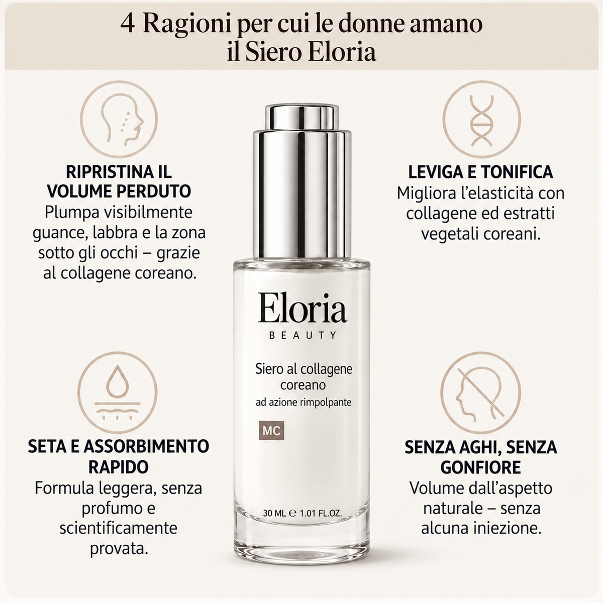 Siero al collagene coreano per pelli mature