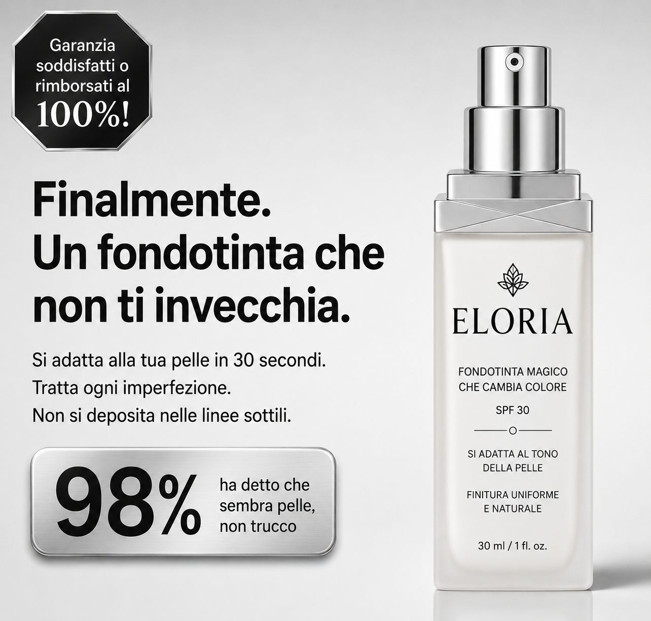 ELORIA - FONDOTINTA MAGICO CHE CAMBIA COLORE DELLA PELLE